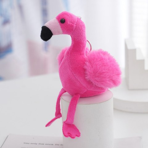 Flaming Pluszowy Brelok Puszysty Ozdoba Różowy 12cm