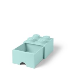 LEGO(R) pojemnik klocek z szufladą czwórka błękitny
