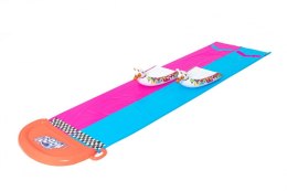 Podwójny Ślizg wodny dla dzieci 3+ BESTWAY Tor 488cm + 2 dmuchane poduszki Lamy